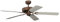 Pepeo GmbH Ventilatore a soffitto senza illuminazione Potkuri, Bronzo antico, pale Bianco, 132 cm