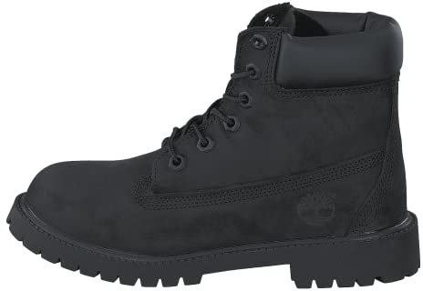 Timberland 6 in Premium Waterproof, Unisex Kids’ Classic Boots, Black (Black Nubuck), UK (34.5 EU)