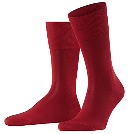 FALKE Herren Socken Tiago M SO Baumwolle einfarbig 1 Paar, Rot (Scarlet 8280), 43-44