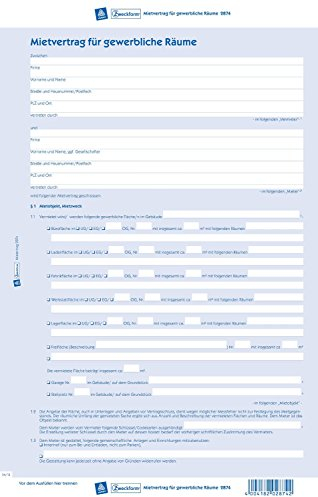 Avery Zweckform 2874 Mietvertrag gewerbliche Räume DIN A4, selbs