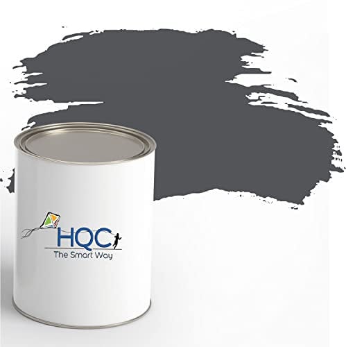 HQC One Coat Matt Emulsion Paint | 1L In 30+ Colours | For Walls and Ceilings | Washable | Ultra Tough Acrylic Based | Stain Resistant | Eco-Friendly Paint Classic Grey