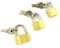 SystemsEleven TM 3 x Cadenas en Laiton Serrure de Casier de Sécurité 2 Clés 20mm 25mm 30mm Robuste Petit, Or,