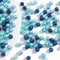 PH PandaHall 200pcs 6mm Perles Nacrées Bleu Perles Bleu Vert Perle à Coudre en Verre perles bleu pour bracelet DIY Fabrication de Bijoux Collier Bracelet, Trou: 1mm