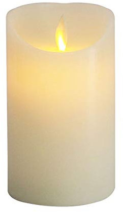 furein Velas LED DE Cera AUTÉNTICA, Color Natural, decoración hogar, Restaurante, Oficina, despacho, Ambiente romántico y cálido, sin Llama Real, Segura (13x7cm)