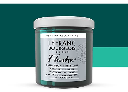 Lefranc Bourgeois Flashe Acrylique Pot 125ml Vert Phtalocyanine