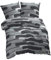 etérea Microfaser Seersucker Bettwäsche - Patchy Streifen - Sommerbettwäsche Set atmungsaktiv und weich, 2 teilig 155x220 + 80x80 cm, Grau