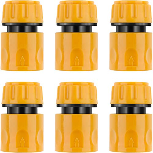 Hotop 6 Pièces Prolongateur de Connecteurs Mâle pour Joint de Tuyau de Jardin (Connecteur Rapide)