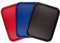 Extiff Juego de 3 bandejas de servicio rectangulares de plástico - 1 rojo 1 azul 1 castaño