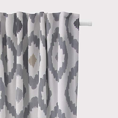 SCHÖNER LEBEN. Vorhang Mira Rauten Pinselstrich Creme grau schwarz bei, Gardinen Aufhängung:Smok-Schlaufenband