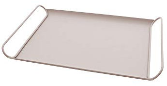 Point-Virgule Plateau en métal Rose poudré Mat 37.5x25.5x3.7cm