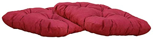 Chicreat Lot de 2 Coussins, 50 x 50 x 8 cm, Rouge
