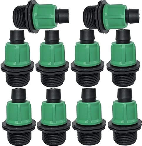 AERZETIX - Juego de 10 Racores/adaptadores para manguera por goteo Ø16x3/4'' rosca externa (para manguera 16mm) - conector para sistema de riego/aspersión - C48691