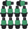 AERZETIX - Juego de 10 Racores/adaptadores para manguera por goteo Ø16x3/4'' rosca externa (para manguera 16mm) - conector para sistema de riego/aspersión - C48691