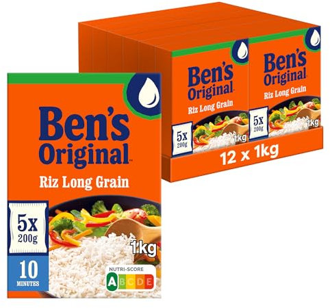 BEN'S ORIGINAL Riz Long Grain Sachet Cuisson 10 minutes (12x1kg)
