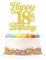 Blumomon 3 Pack Happy 18th Birthday Cake Toppers Gold Glitter Hello 18 Cheers to 18 Years 18 & Fabulous Cake Pick Ten 18th Birthday Anniversary Party Decorations Supplies