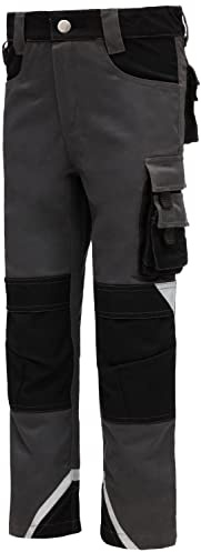 Nitras Motion TEX Kids 7612 Kinder-Outdoorhose - Arbeitshose lang - Garten-Hose mit Werkzeug-Taschen & Gummizug im Bund