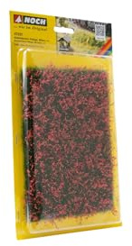 NOCH Bodendecker-Foliage Wiese rot, realistischer Bodenbelag 12 x 18 cm für Modellbau Landschaften mit Modellbau Foliage