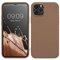 kwmobile Hülle kompatibel mit Apple iPhone 12 / iPhone 12 Pro Hülle - weiches TPU Silikon Case - Cover geeignet für kabelloses Laden - Cappuccino