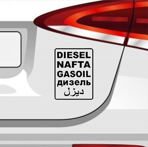 Generisch Diesel Texte Aufkleber Sticker Offroad NAFTA Gasoil car Tang Schild 4x4 Farbe: Schwarz 16x12cm