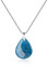 COAI Collar para Mujer de Plata de Ley con Colgante Gota de Agua de Piedra Apatita