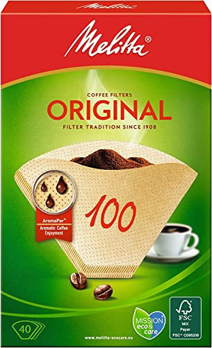 Generisch 200x Melitta Original 100 (Grösse 100) Filtertüten Kaffeefilter Naturbraun (Melitta Größe 100, 200 Filter)
