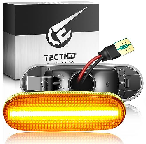 TECTICO Seitenblinker Seitenmarkierungsleuchter Lichtblinker Blinker Kompatibel mit ABARTH Punto Idea(350) Doblo I Cargo(223) Linea Qubo(225) Multipla(186) Stilo Bipper Nemo Musa(350), 2 Stück