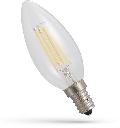 NCC-Licht LED Filament Leuchtmittel C35 Kerze 5,5W E14 klar 800lm warmweiß 2700K DIMMBAR