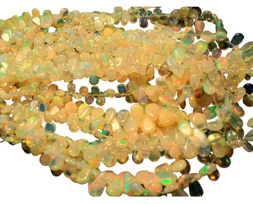 4x6-5x7 mm äthiopischer Welo Opal Uni Birnenförmige Briolettes, Opal Birnenperlen, äthiopischer Welo Opal für Schmuck (15Stk bis 30Stk Option) 15 Stk