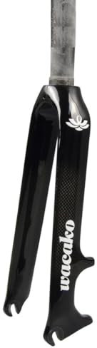 HIMALO 14/16/18/20/22 Fourche Rigide pour Vélo Carbone Frein à Disque Fourche BMX 1-1/8'' Tube Droit Fourche Avant QR 9x74mm légère (Color : Glossy A, Size : 22'')