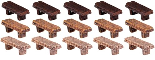 Yardwe 15 STK Saftige Verzierung Blumentopf Dekoration Feengarten Stühle Bankmodell Märchengartenbank Gartenbänke Für Die Aussenräumung Prime Hölzern Geschenk Spielzeugzimmer Kind