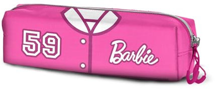 Barbie Varsity-Estuche Portatodo Cuadrado Fan 2.2, Rosa, 22 x 9 cm