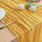 Asee'm Tischläufer Käsetuch 300 x 90cm Gold Boho Transparente Läufer Tisch Hochzeit Gaze Stoff Rustikale Käse Tuch für Braut Dusche Party