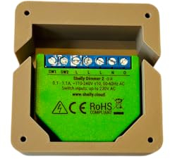 Alloggiamento per Shelly Dimmer 2 o Shelly Plus (marrone chiaro 252)
