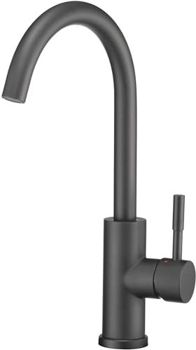 Dura Faucet Streamline Schwanenhals-Wasserhahn für Wohnmobile, Mattschwarz