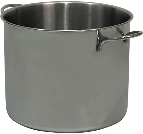 Sicignano | Pentola Acciaio Inox Daisy Uso Alimentare Ø30 cm, 2 Manici, Fondo Induzione - per Fornello Gas Piastra Elettrica Piano Vetroceramica Induzione - Lavabile in Lavastoviglie, Made in Italy