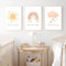 Boho-Kinderzimmer-Wandkunst, Leinwandgemälde, You Are My Sunshine, Regenbogen, nordische Poster, Drucke, Baby- und Kinderzimmerdekoration, 30 x 40 cm (11,8 x 15,7 Zoll) x 3, ohne Rahmen