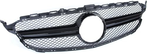Auto Front Kühlergrille für Mercedes-Benz C Klasse W205 S205 C205 AMG Line 2014-2017 2018,Vorne Kapuze Kühlergrill Grill KüHler Ersatz Dekoration Zubehör