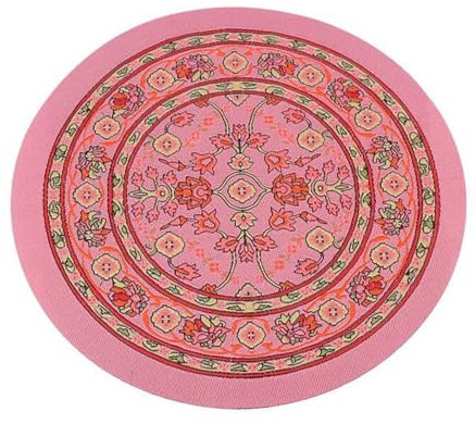 Generic 1:12 Puppenhaus-Teppich, Miniatur-Bodenmatte aus Fadenmaterial, Rosa, Traditionell