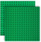 2 Pcs Placa de Construcción Compatible con Lego Duplo, Placa Base de 25x25cm, Juego de Placas Verdes Compatible con Lego, Juego Creativo, Verdes