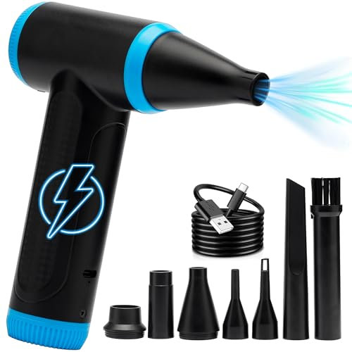 FABMA - Compressed Air Duster, Jet Dryer Blower for Car, Computer Keyboard Cleaner, 150000rpm, Canned Electric Air Duster, Car Detailing Kit, Cleaner