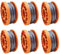 Lot de 6 bobines de fil de rechange pour débroussailleuse Mac Allister MGTP18Li - 3,05 m x 1,65 mm - WX150