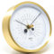 Fischer 1608W-45 POLAR Weltzeituhr - Quarz-Wanduhr mit Messing-Gehäuse 133mm - Design by Mark Braun, Made in Germany