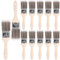 GBACHOOSE 12 Pcs 2 inch/50mm Paint Brushes, Paint Brush Decorating with Wooden Handle, Cutting in Brush for Paint, Stain, Varnish, Glue and Home DIY