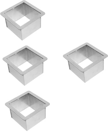 Garneck 4 Pezzi Di Occhielli Quadrati in Metallo Per Bancone Occhielli in Acciaio Inossidabile Per Scivoli Per Rifiuti Per Banconi Di Ristoranti E Uffici