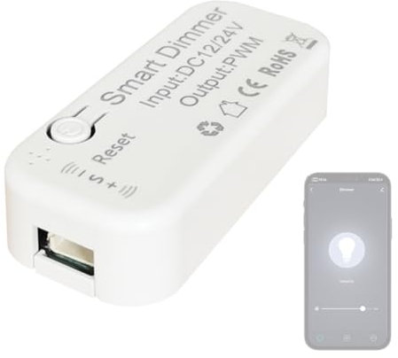 Hanzete Tuya WiFi Dimmer Module Intelligent DIY Light Dimmer Module Mobilephone APP Remotely Control Compatible with Alexa and Home for Voice Control