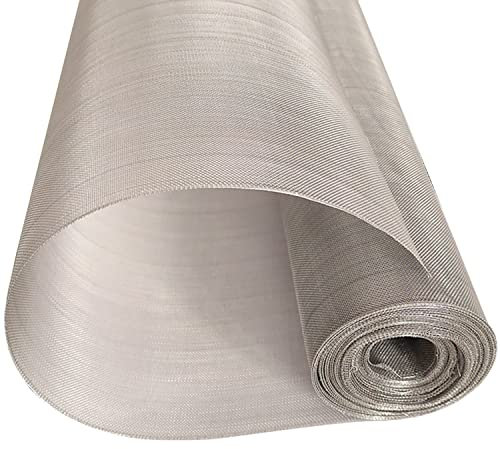 304 Stainless Steel 30 Mesh Woven Wire Mesh Durable Hard and Heat Resistant Screen for Windows Doors and Filters Silver 1.2x2m Size