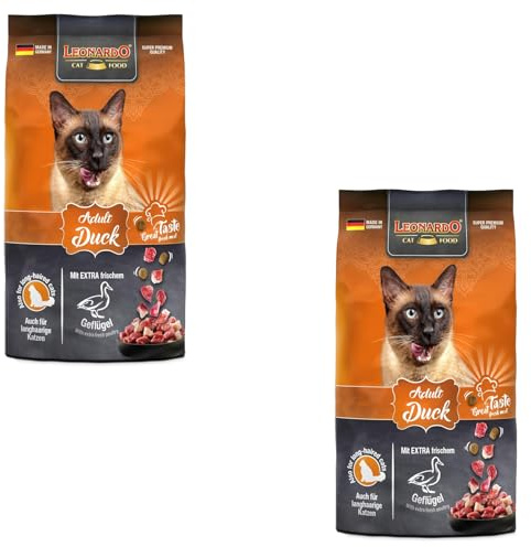 Leonardo Adult Duck | Doppelpack | 2 x 300 g | Trockenfutter für ausgewachsene Katzen ab einem Jahr