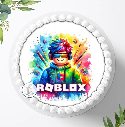 Tortenbild, Zuckerbild kompatibel mit Roblox, Essbares Foto für Torten, Tortenbild zum Geburtstag, Tortenaufleger Ø 20cm - 1721z