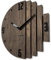 FLEXISTYLE Wanduhr Asymmetry wanduhr Eiche Badezimmer Wohnzimmer Holz modernDurchmesser ohne tickgeräusche holzoptik (Eiche/Braun, 30cm)