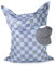 Lumaland Sitzsack XXL Karo für Erwachsene & Kinder | Bean Bag mit Karomuster – Outdoor & Indoor | 380 L Riesen Sitzsack mit Füllung, EPS-Perlen | wasserfest, abwischbar 140x180 cm